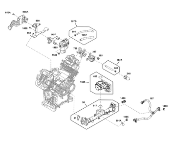 Part Location Diagram of 593890 Briggs and Stratton Module-fuel